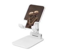Woshuwo Loving Skeleton Coppia Abbracciare Pieghevole Supporto per Cellulare Angolo Regolabile Altezza Desktop Portatile Cellulare Culla Compatibile Con Tutti Gli Smartphone Bianco Stile
