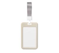 Woshuwo Minimal Christmas Evergreen Tree Red Ribbon Bow Sliding ID Badge Holder Hard Plastic Work Card Case Name Tag Protector per infermieri ufficio