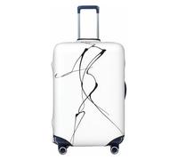 Woshuwo Minimalist Line Art Sketch Walking Figura Umana Elastico Viaggio Bagagli Copre Antipolvere Resistente ai Graffi Valigia Protector Fit 22-24 Pollici