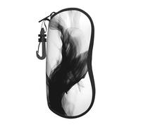 Woshuwo Minimalista Bianco E Nero Astratto Portatile Occhiali Da Sole Caso Luce Occhiali Da Sole Borsa Occhiali Da Sole Caso