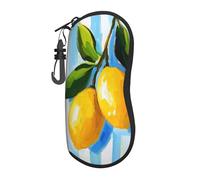 Woshuwo Minimalista Due Limoni Giallo Luminoso Occhiali Portatile Caso Luce Occhiali Da Sole Borsa Occhiali Da Sole Caso