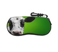 Woshuwo Mucca su verde portatile occhiali da sole caso luce occhiali da sole borsa per occhiali da vista caso