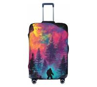 Woshuwo Neon Jungle - Copertura elastica per valigia, antipolvere, antigraffio, adatta per valigie da 56-61 cm