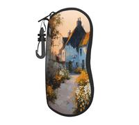 Woshuwo Old Country Europeo Cottages Village Occhiali Portatile Caso Luce Occhiali Da Sole Borsa Occhiali Da Sole Caso