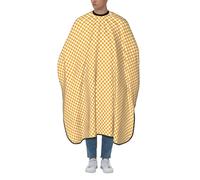 Woshuwo Orage and White Checker Pattern Hair Cutting Grembiule, grembiule da barbiere per adulti
