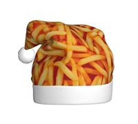 Woshuwo Piles of Fries - Cappello da Babbo Natale, per adulti, per Natale