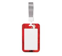 Woshuwo Porta badge con cavallo bianco su sfondo rosso, in plastica dura, per infermieri e ufficio