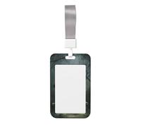 Woshuwo Porta badge con gatto nero e fantasma bianco su un'altalena, in plastica rigida, per infermieri e ufficio