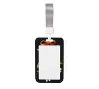 Woshuwo Porta badge da appendere con vischio con bacche bianche e nastro arancione, in plastica rigida, per infermieri e ufficio