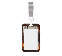 Woshuwo Porta badge in plastica rigida con finestra e finestra in stile rustico, per infermieri e ufficio