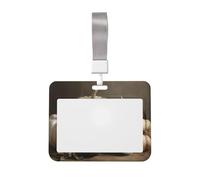 Woshuwo Porta badge in plastica rigida con zucche bianche e nere, stile rustico, per infermieri e ufficio
