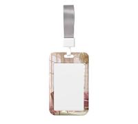 Woshuwo Porta badge scorrevole a forma di albero di Natale, in plastica dura, per infermieri e ufficio, colore: rosa