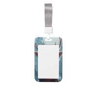 Woshuwo Porta badge scorrevole con cervo con corna lunghe, in plastica dura, per biglietti di lavoro, per infermieri e ufficio