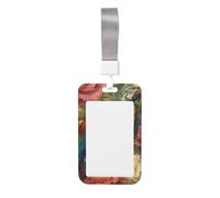 Woshuwo Porta badge scorrevole con due pappagalli su un ramo, in plastica dura, per infermieri e ufficio