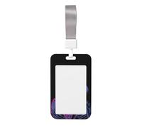 Woshuwo Porta badge scorrevole con due scheletri neri in plastica rigida per carte di lavoro per infermieri ufficio