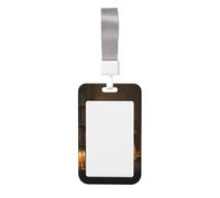 Woshuwo Porta badge scorrevole con due simpatici fantasmi e gatto nero, in plastica dura, per infermieri e ufficio