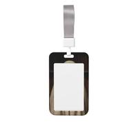 Woshuwo Porta badge scorrevole con figura spettrale che legge nella biblioteca, in plastica rigida, per biglietti di lavoro, per infermieri e ufficio