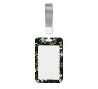 Woshuwo Porta badge scorrevole con fiori primaverili, in plastica dura, per infermieri e ufficio