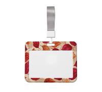 Woshuwo Porta badge scorrevole con foglie autunnali rosse e arancioni, in plastica dura, per infermieri e ufficio
