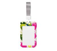Woshuwo Porta badge scorrevole con fragole mature, in plastica dura, per infermieri e ufficio