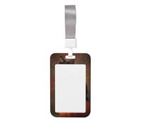 Woshuwo Porta badge scorrevole con gattino nero sulla parte superiore di una zucca, in plastica dura, per infermieri e ufficio