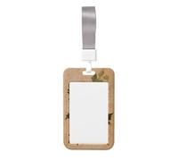 Woshuwo Porta badge scorrevole con rametto di agrifoglio con bacche rosse, in plastica rigida, per infermieri e ufficio