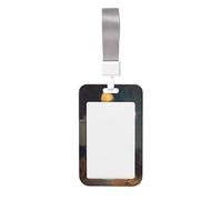 Woshuwo Porta badge scorrevole con scheletro che legge un giornale Dark Academia, in plastica rigida, per biglietti di lavoro, per infermieri e ufficio