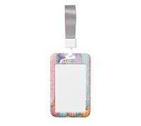 Woshuwo Porta badge scorrevole con scheletro seduto su una zucca, in plastica dura, per infermieri e ufficio