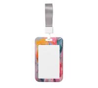 Woshuwo Porta badge scorrevole con testo colorato Be You Graffiti in plastica rigida per carte di lavoro per infermieri ufficio