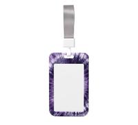 Woshuwo Porta badge scorrevole grigio bianco e viola in plastica rigida per carte di lavoro per infermieri ufficio