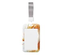 Woshuwo Porta badge scorrevole in plastica dura, motivo drago cinese, dorato, per infermieri e ufficio