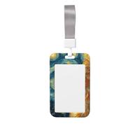 Woshuwo Porta badge scorrevole in plastica rigida a forma di gatto arancione, per infermieri e ufficio