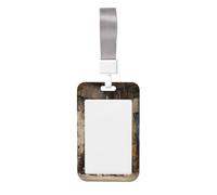 Woshuwo Porta badge scorrevole in plastica rigida con albero di Natale nella vecchia stanza, per infermieri e ufficio