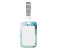 Woshuwo Porta badge scorrevole in plastica rigida con dettagli in marmo e oro, per infermieri e ufficio