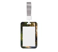 Woshuwo Porta badge scorrevole in plastica rigida con disegno di anatra bianca, per cancello da giardino, per infermieri e ufficio