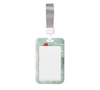 Woshuwo Porta badge scorrevole in plastica rigida con due pesci che nuotano nell'acqua, per infermieri e ufficio