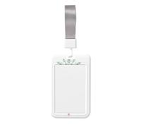 Woshuwo Porta badge scorrevole in plastica rigida, con due semplici fiocchi di neve, colore verde e rosso, per infermieri e ufficio