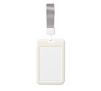 Woshuwo Porta badge scorrevole in plastica rigida con faccia di Corgi minimalista, per infermieri e ufficio