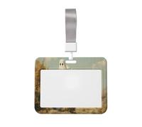 Woshuwo Porta badge scorrevole in plastica rigida con fantasma di Halloween su scopa, per infermieri e ufficio