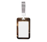 Woshuwo Porta badge scorrevole in plastica rigida con fantasma seduto su una vecchia vasca da bagno, per infermieri e ufficio