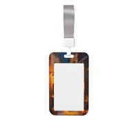 Woshuwo Porta badge scorrevole in plastica rigida con fantasmi della città vecchia di Halloween per infermieri e ufficio