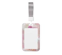 Woshuwo Porta badge scorrevole in plastica rigida con fiocco rosa e fiocco rosa, per infermieri e ufficio
