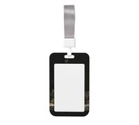 Woshuwo Porta badge scorrevole in plastica rigida con fiori e frutta, colore argento, per infermieri e ufficio