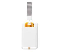 Woshuwo Porta badge scorrevole in plastica rigida con ghiaccioli a forma di frutta, giallo e arancione, per infermieri e ufficio