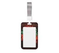 Woshuwo Porta badge scorrevole in plastica rigida con ghirlanda di Natale e scritta "Farm house", per infermieri e ufficio