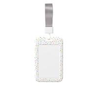 Woshuwo Porta badge scorrevole in plastica rigida con motivo a spruzzi colorati su un porta badge per infermieri e ufficio