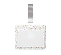 Woshuwo Porta badge scorrevole in plastica rigida con motivo a spruzzi colorati su un porta badge per infermieri e ufficio