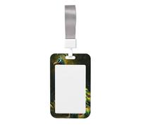 Woshuwo Porta badge scorrevole in plastica rigida con pavone nella foresta, per infermieri e ufficio