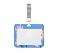 Woshuwo Porta badge scorrevole in plastica rigida con quattro margherite, per infermieri e ufficio
