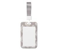 Woshuwo Porta badge scorrevole in plastica rigida con rametto damascato minimale, per infermieri e ufficio